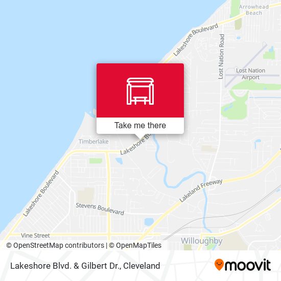 Lakeshore Blvd. & Gilbert Dr. map
