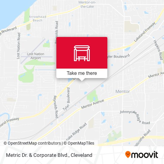 Metric Dr. & Corporate Blvd. map