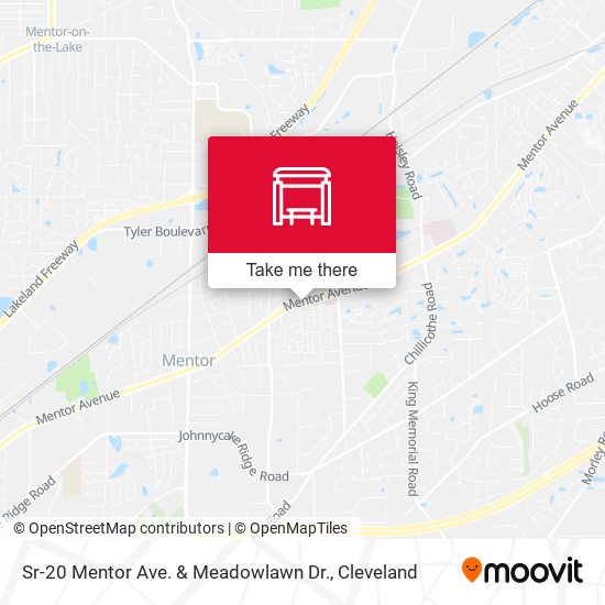 Sr-20 Mentor Ave. & Meadowlawn Dr. map