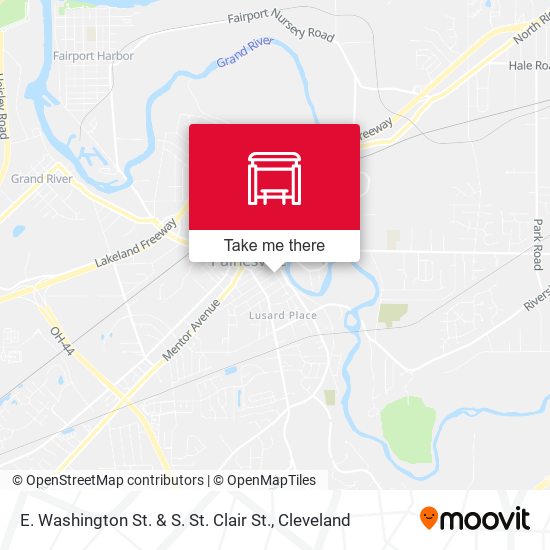 E. Washington St.  & S. St. Clair St. map