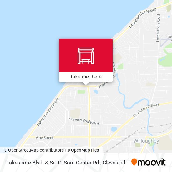 Lakeshore Blvd. & Sr-91 Som Center Rd. map