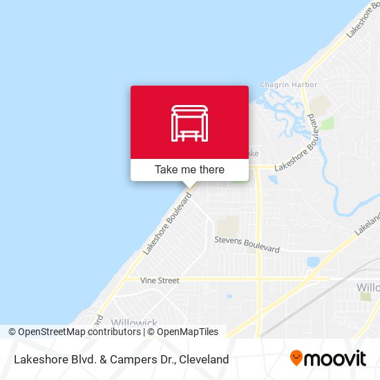 Mapa de Lakeshore Blvd. & Campers Dr.