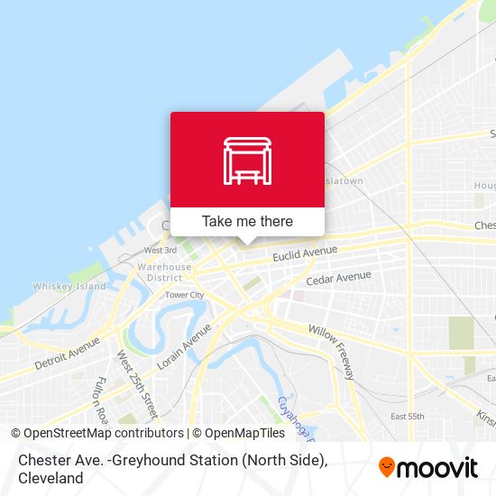 Chester Ave. -Greyhound Station (North Side) map