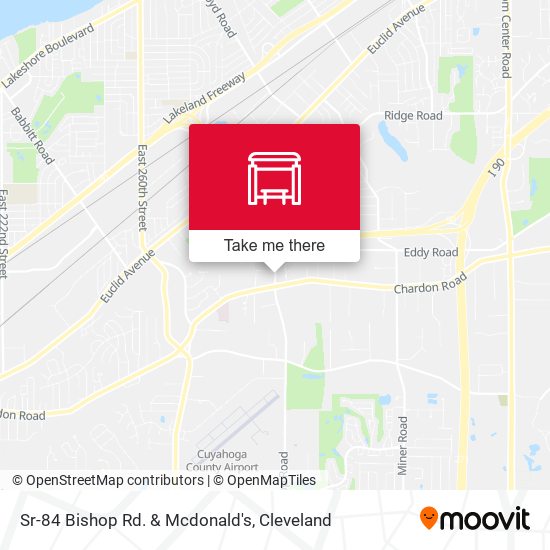 Sr-84 Bishop Rd. & Mcdonald's map