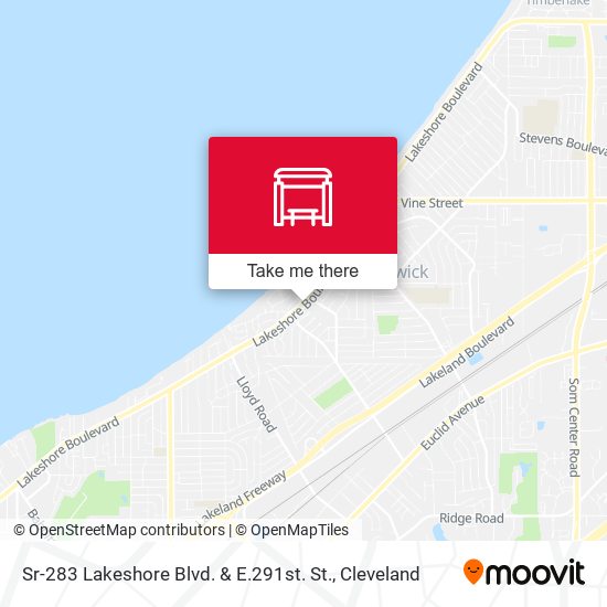 Mapa de Sr-283 Lakeshore Blvd. & E.291st. St.