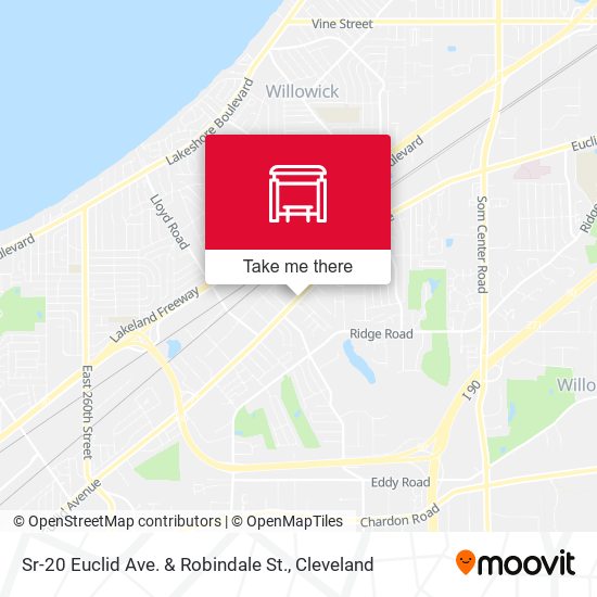 Sr-20 Euclid Ave. & Robindale St. map