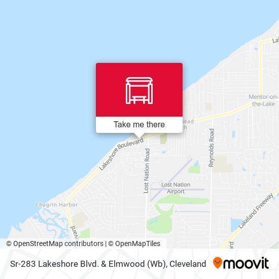 Sr-283 Lakeshore Blvd. & Elmwood (Wb) map