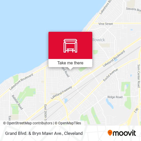 Grand Blvd. & Bryn Mawr Ave. map