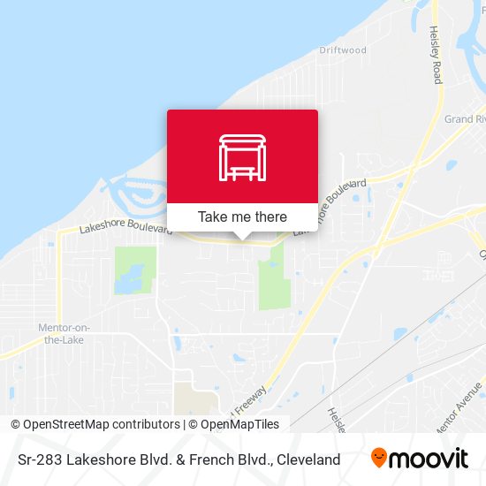 Sr-283 Lakeshore Blvd. & French Blvd. map