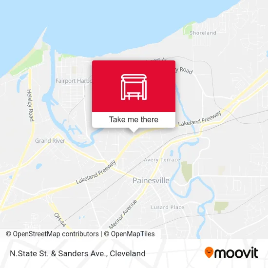 N.State St. & Sanders Ave. map