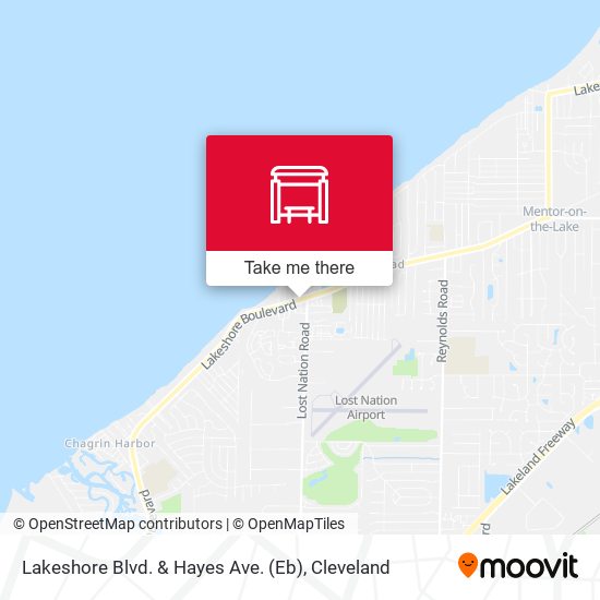 Lakeshore Blvd. & Hayes Ave. (Eb) map