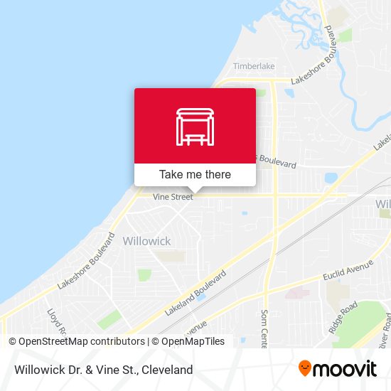 Willowick Dr. & Vine St. map