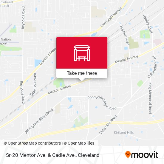 Sr-20 Mentor Ave. & Cadle Ave. map