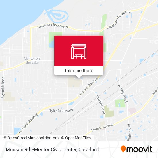 Mapa de Munson Rd. -Mentor Civic Center