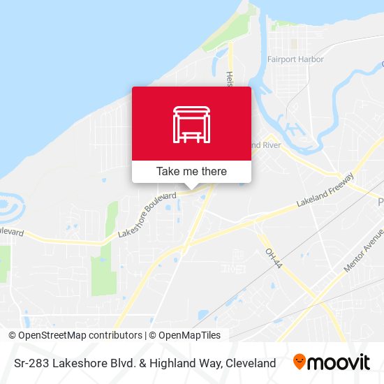 Mapa de Sr-283 Lakeshore Blvd. & Highland Way