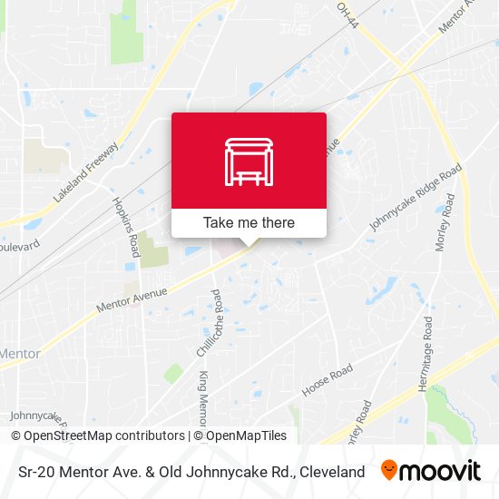 Sr-20 Mentor Ave. & Old Johnnycake Rd. map