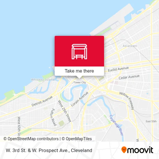 W. 3rd St. & W. Prospect Ave. map