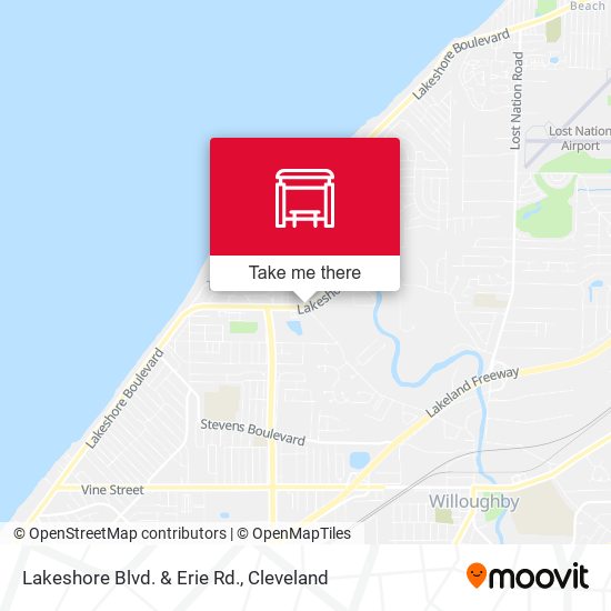 Lakeshore Blvd. & Erie Rd. map