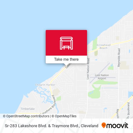 Mapa de Sr-283 Lakeshore Blvd. & Traymore Blvd.