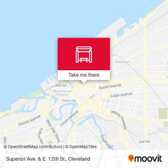 Superior Ave. & E. 12th St. map
