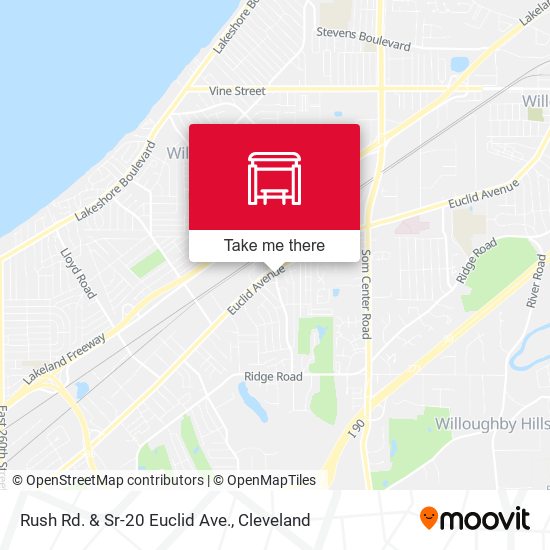 Rush Rd. & Sr-20 Euclid Ave. map