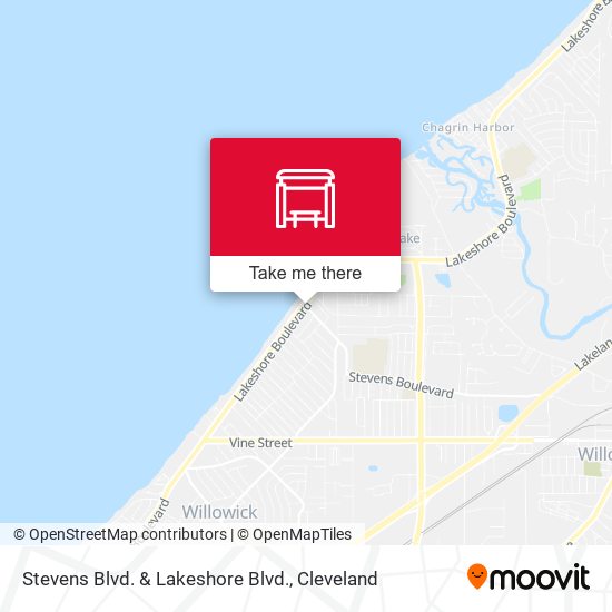 Stevens Blvd. & Lakeshore Blvd. map