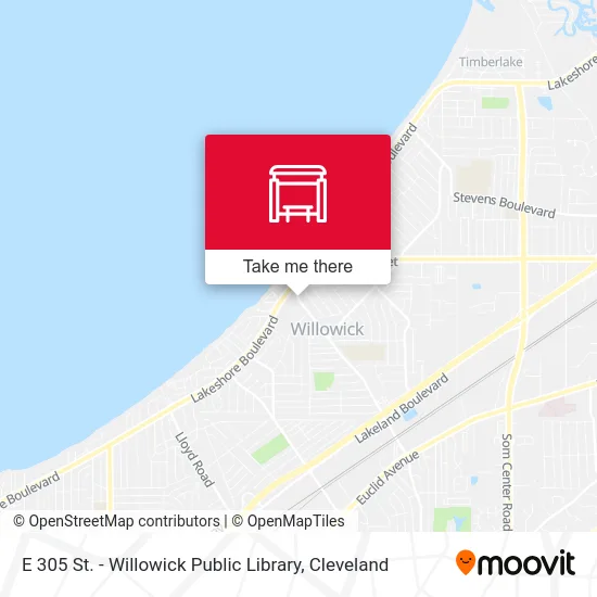 E 305 St. - Willowick Public Library map