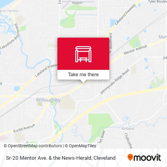 Mapa de Sr-20 Mentor Ave. & the News-Herald