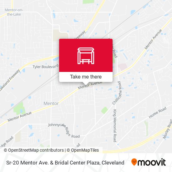 Sr-20 Mentor Ave. & Bridal Center Plaza map