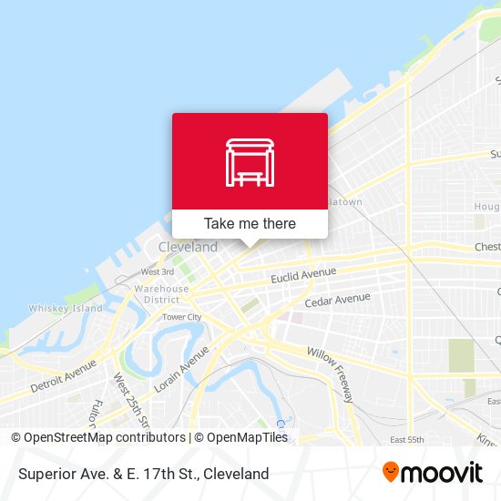 Superior Ave. & E. 17th St. map