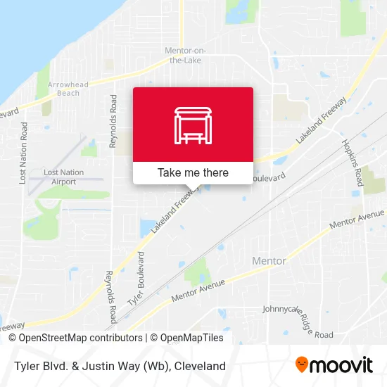 Tyler Blvd. & Justin Way (Wb) map