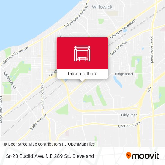Sr-20 Euclid Ave. & E 289 St. map
