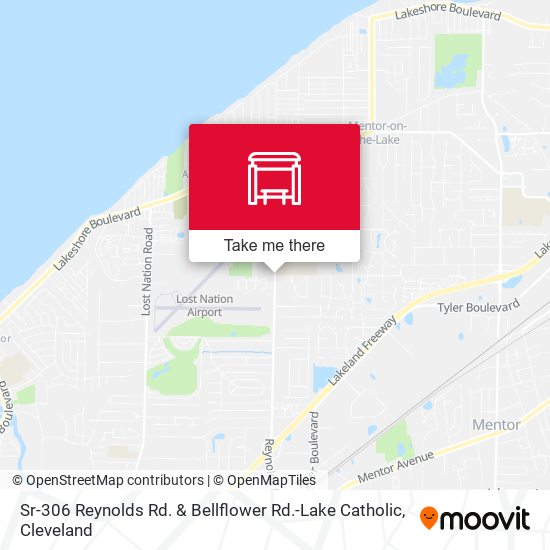 Sr-306 Reynolds Rd. & Bellflower Rd.-Lake Catholic map