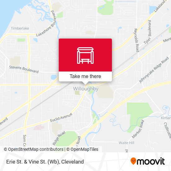 Erie St. & Vine St. (Wb) map