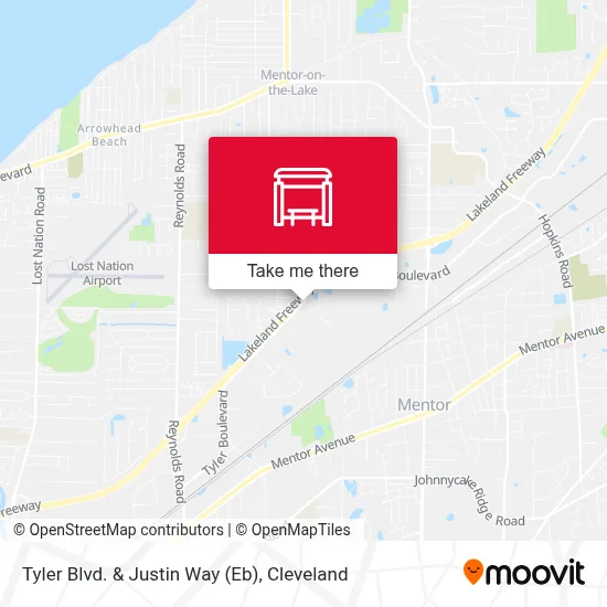 Tyler Blvd. & Justin Way (Eb) map