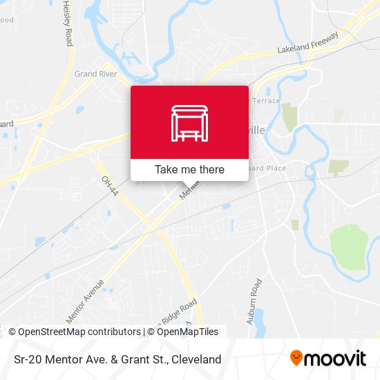 Sr-20 Mentor Ave. & Grant St. map