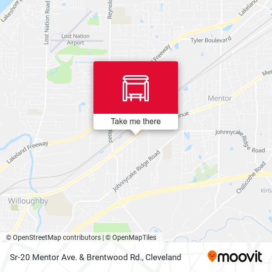 Sr-20 Mentor Ave. & Brentwood Rd. map