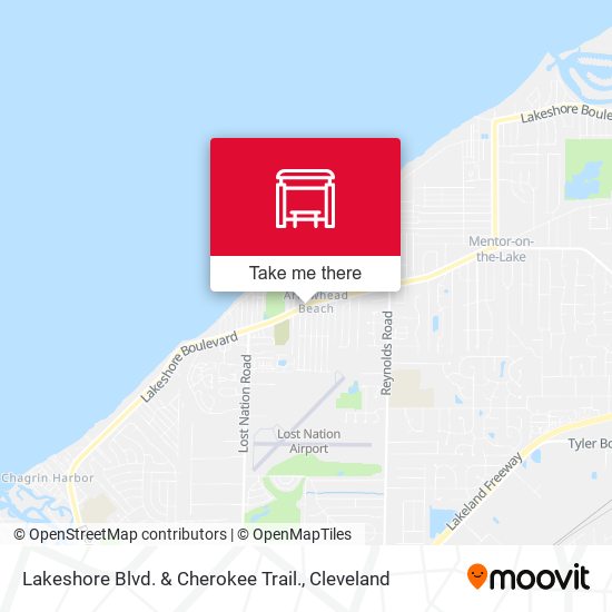 Lakeshore Blvd. & Cherokee Trail. map
