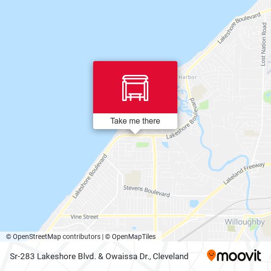 Sr-283 Lakeshore Blvd. & Owaissa Dr. map