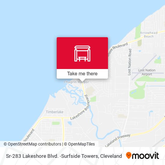 Sr-283 Lakeshore Blvd. -Surfside Towers map