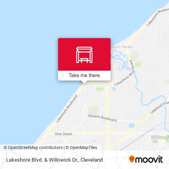 Lakeshore Blvd. & Willowick Dr. map