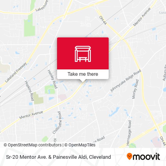 Sr-20 Mentor Ave. & Painesville Aldi map