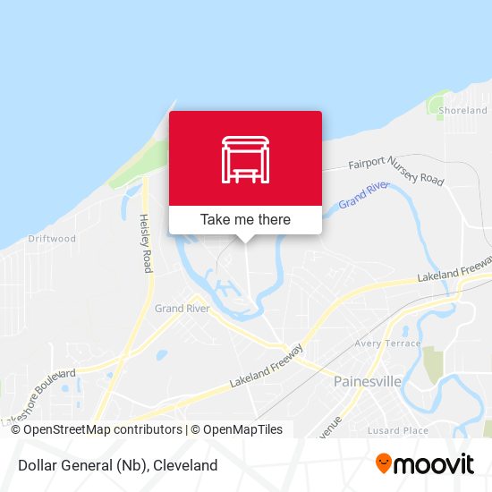 Mapa de Dollar General (Nb)