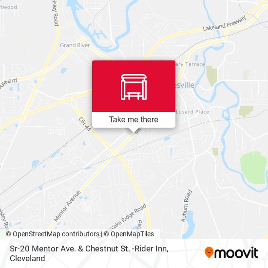 Sr-20 Mentor Ave. & Chestnut St. -Rider Inn map