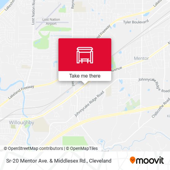 Sr-20 Mentor Ave. & Middlesex Rd. map