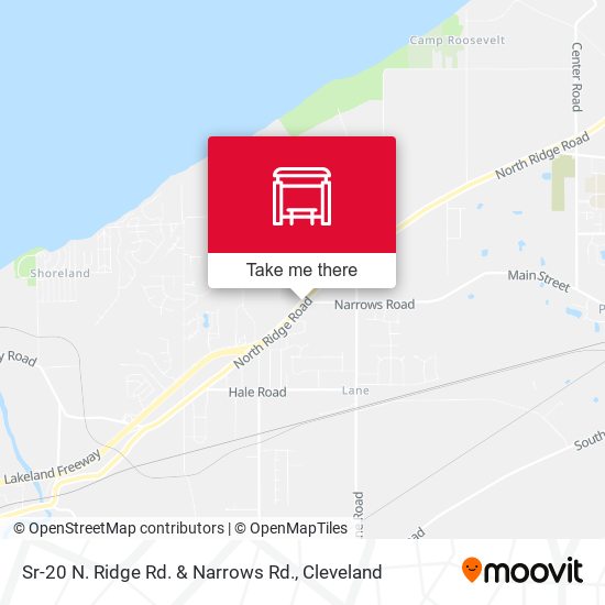 Sr-20 N. Ridge Rd. & Narrows Rd. map