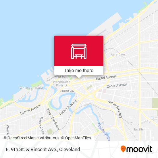 E. 9th St. & Vincent Ave. map