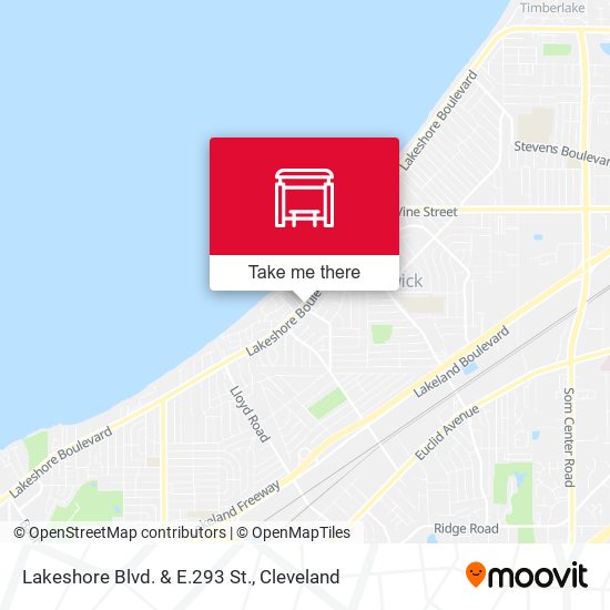 Lakeshore Blvd. & E.293 St. map