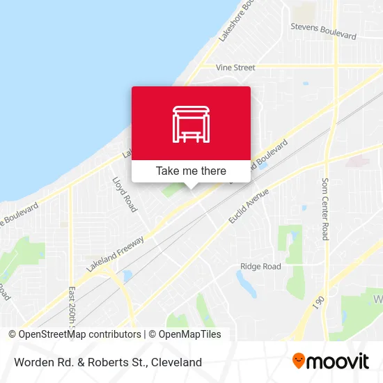 Worden Rd. & Roberts St. map