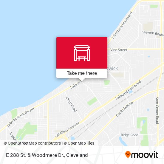 E 288 St. & Woodmere Dr. map